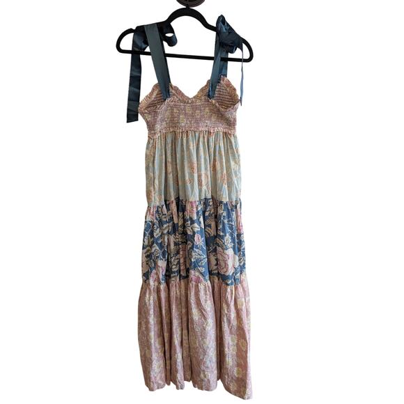 Free People Women's Bluebell Mixed Print Cotton Maxi Dress Antique Combo Size S - Picture 5 of 15